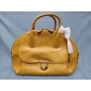 Salvatore Ferragamo Fiamma Top Handle Camel Brown Calfskin Bag FLOOR MODEL!